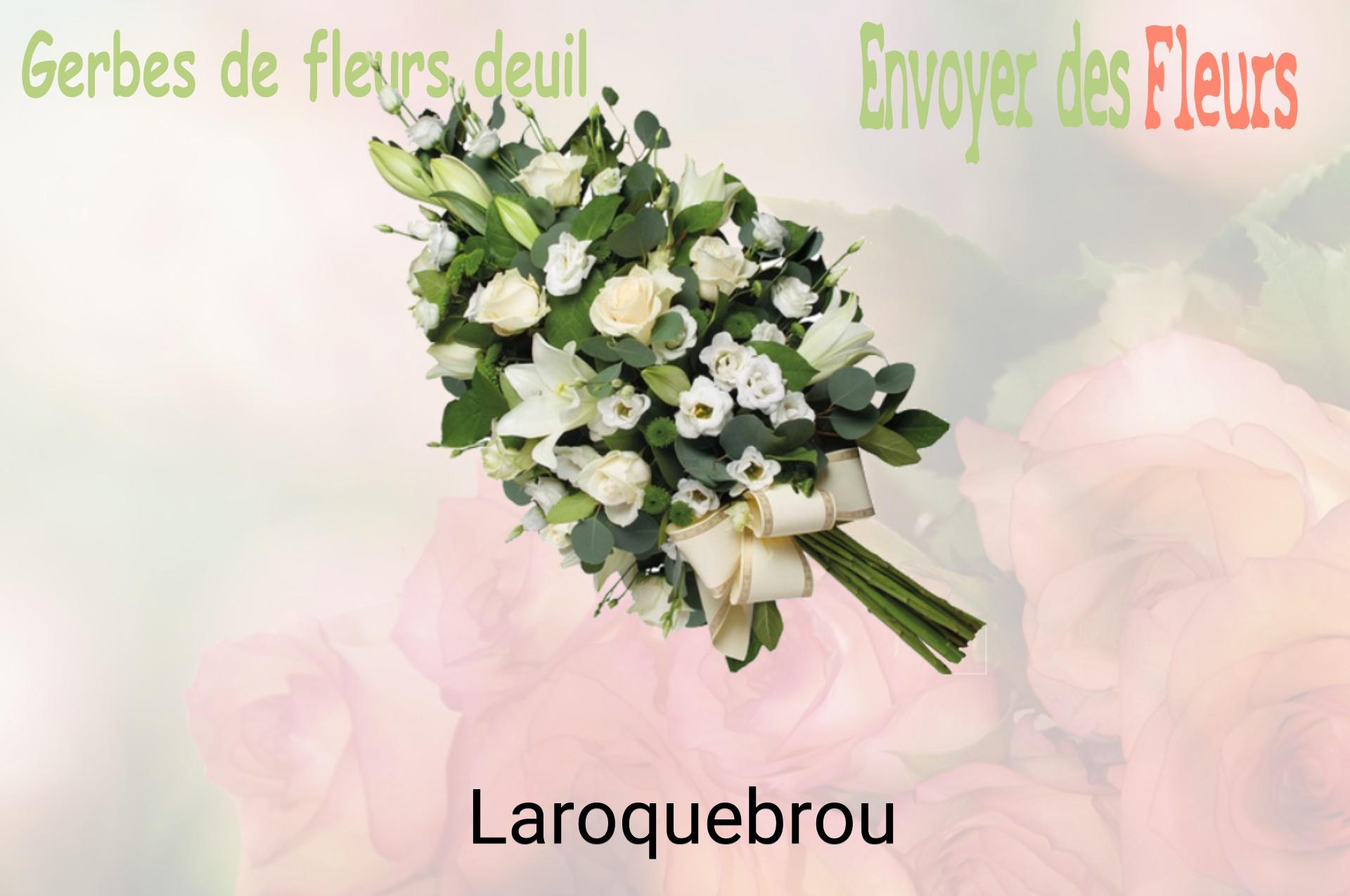 Gerbe de fleurs de deuil livrée à Laroquebrou